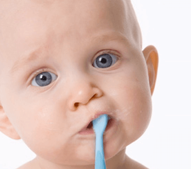 brushing baby teeth