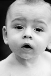 drooling baby